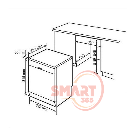  Máy rửa chén Bosch SMS46MI05E Seri 4 