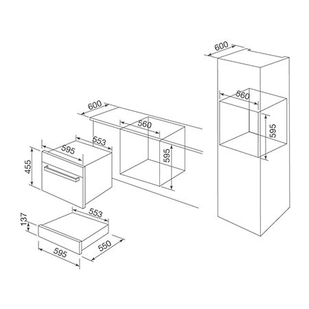  Ngăn kéo kết hợp lò nướng Malloca MSD-60SS 