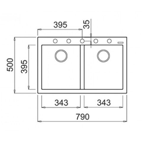  Chậu rửa chén Teka FORSQUARE 2B 790 TG BEIGE 