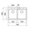 Chậu rửa chén Teka FORSQUARE 2B 790 TG BEIGE