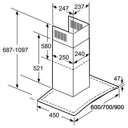  Máy hút mùi Bosch DWA09E651 