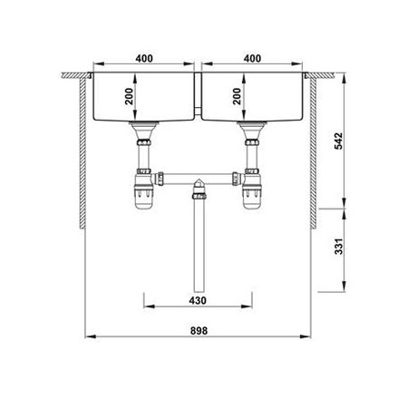  Chậu rửa chén bát Hafele VALERIAN HS-SD8851 567.20.537 