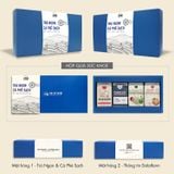  Hộp Quà Sức Khoẻ (Trà Oolong - Trà Sen - Mứt Vỏ Bưởi Chanh Dây - Hạt Điều Rang Muối) 