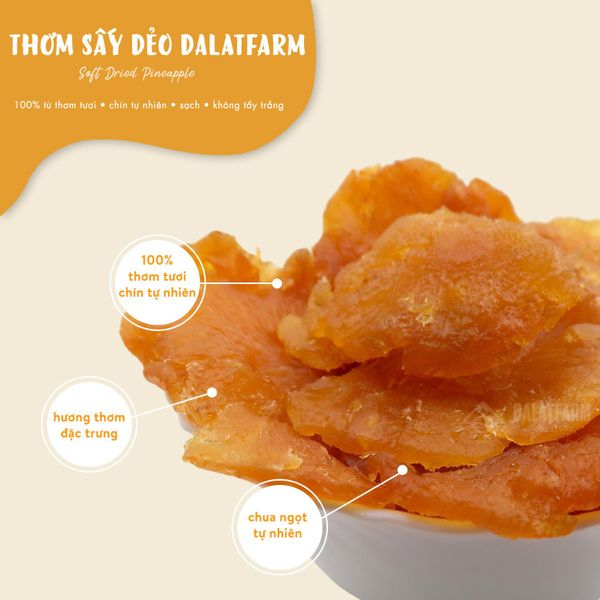 thơm sấy dẻo túi 220g