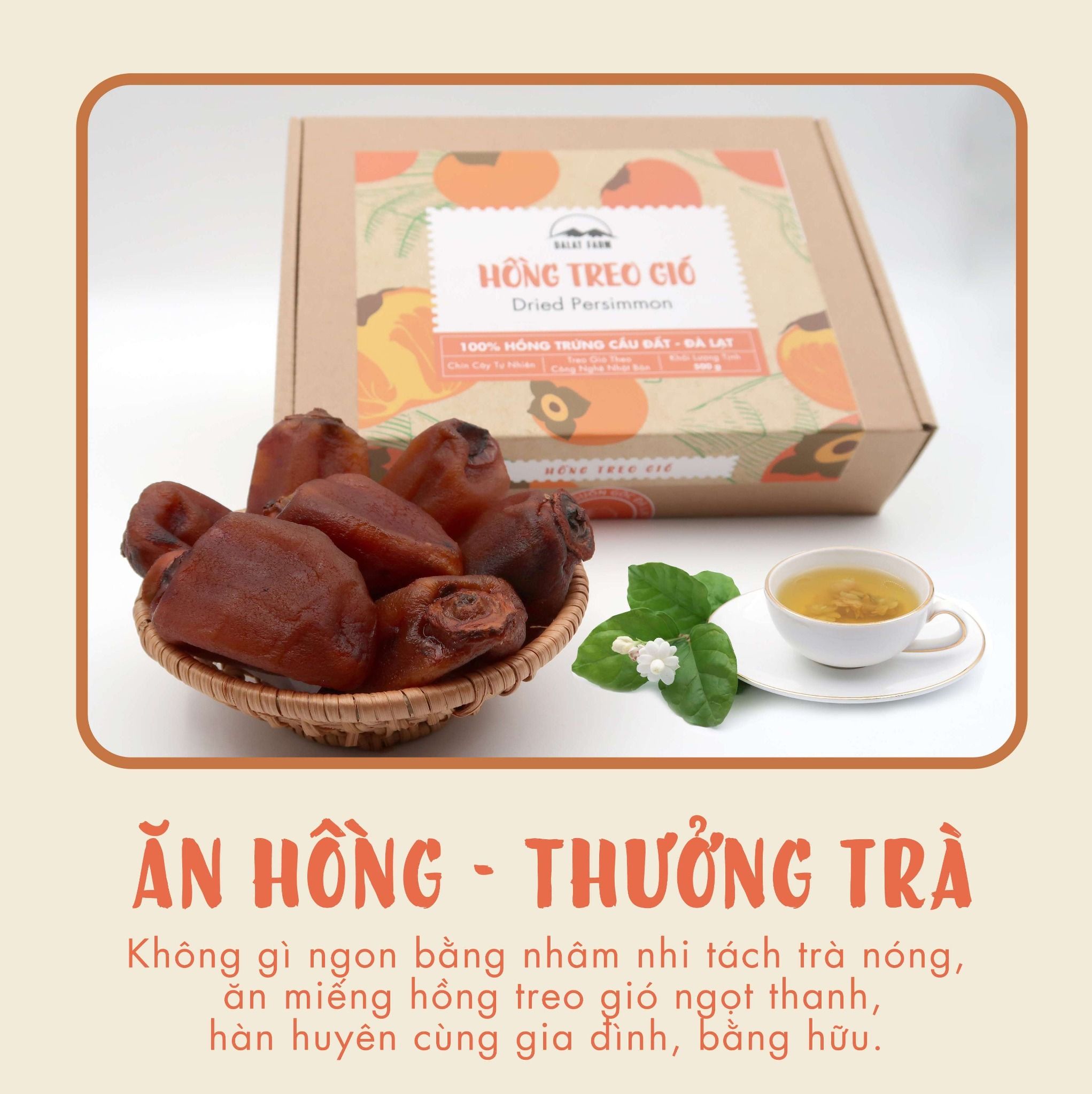  Hồng Treo Gió DalatFarm - Hộp 500g 