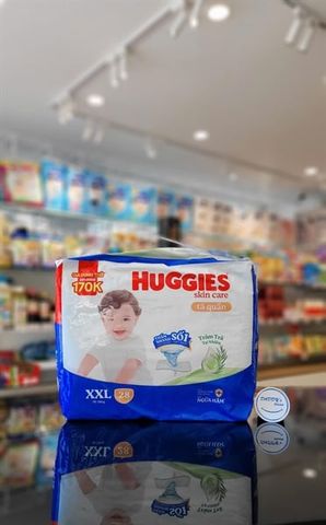 Tã quần Huggies skin care XXXL22+6 miếng (>17kg)