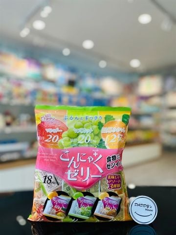 Thạch Aguri vị xoài, quýt, nho xanh (18 gói)
