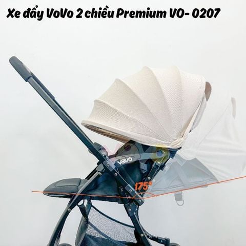 Xe đẩy Vovo 2 chiều Premium Pomo (Màu kem)