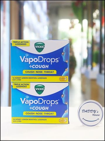 Kẹo ngậm Vicks Vapo Honey Lemon Cough-Nose-Throat (16v)