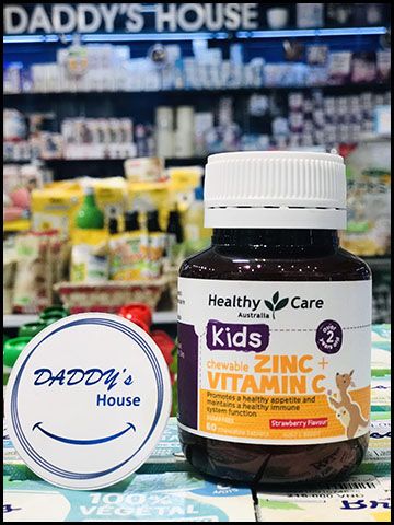 Vitamin C + Zinc Healthy Care từ 2 tuổi (60v)