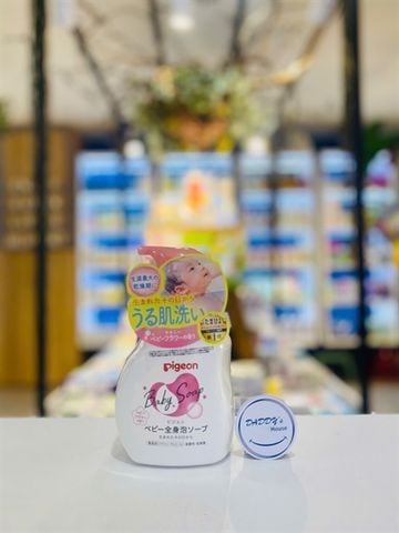 Sữa tắm gội tạo bọt Baby Soap Pigeon hương hoa (500ml)