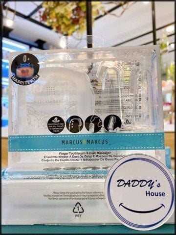 Bàn chải & rơ lưỡi xỏ ngón silicon Marcus & Marcus (từ sơ sinh)