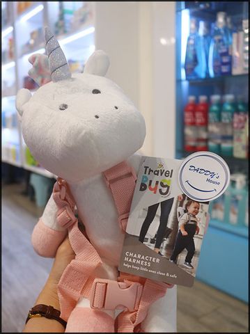 Balo kèm dây dẫn Travel Bug Unicorn (White/Pink)