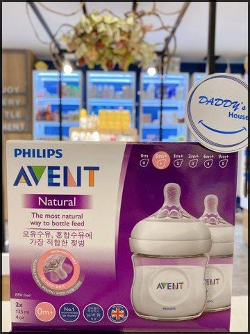 Bình sữa Avent nhựa mô phỏng tự nhiên (125ml-đôi)