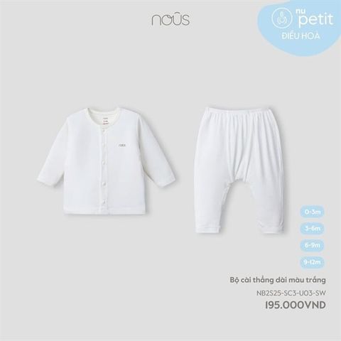 Bộ cài thẳng dài màu trắng Nous (3th)