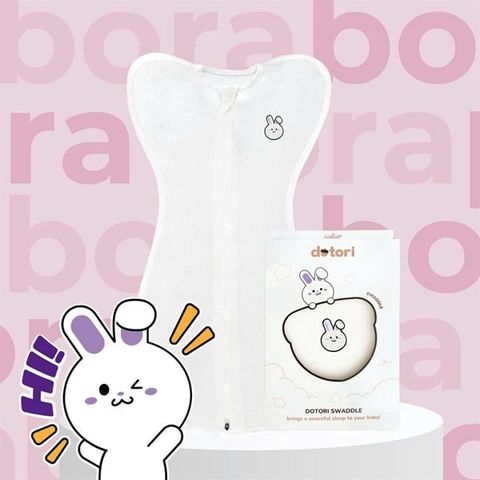 Nhộng chũn Dotori vải Airmesh họa tiết thỏ size S (3-6kg)