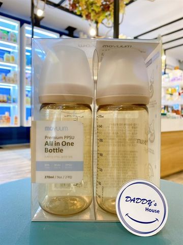 Set bình sữa Moyuum PPSU - không kèm núm (2x270ml)