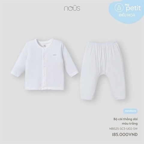 Bộ cài thẳng dài màu trắng Nous (NB)