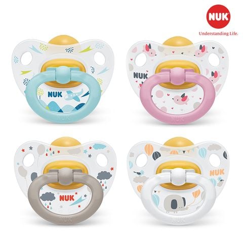 Bộ 2 Ti Giả NUK Happykids Cao Su NU32215 (0 - 6m)