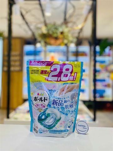 Viên giặt xả 4in1 Gel Ball Bold hương hoa tươi mát - Màu xanh (31 viên)