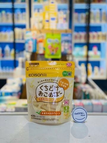 Bánh gạo que Edisonmama vị nguyên chất 7th (25g)