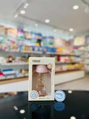 Bình tập uống PPSU 360 độ nắp trượt Farlin màu hồng (270ml)