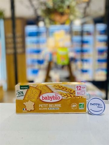 Bánh quy bơ, lúa mạch hữu cơ Baby Bio Petit Beurre - 12th (120g)