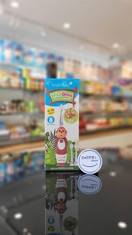 Bàn chải điện sóng âm có kèm sạc Brush - Baby - Monkey (0 - 10 tuổi)