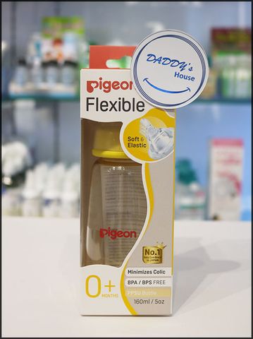 Bình sữa Pigeon Flexible nhựa PPSU cổ hẹp (160ml)