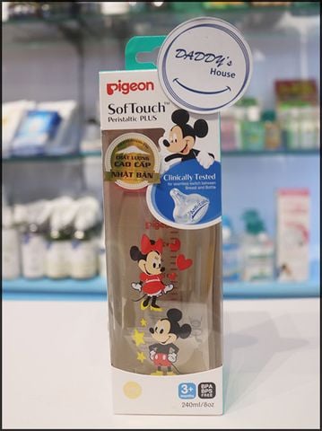 Bình Pigeon cổ rộng Disney PPSU 240ml