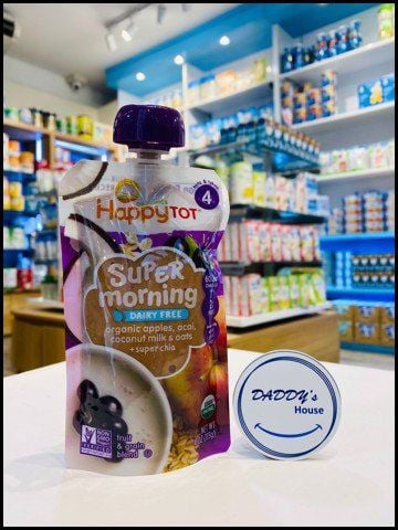 Yến mạch, hạt chia, táo, acai Happytot morning (113g)