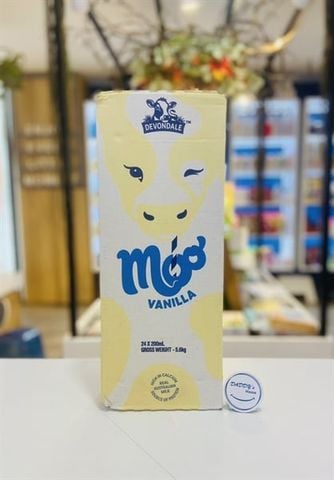 Sữa nước Devondale Moo vanilla - NĐ thùng (24 hộp x 200ml)