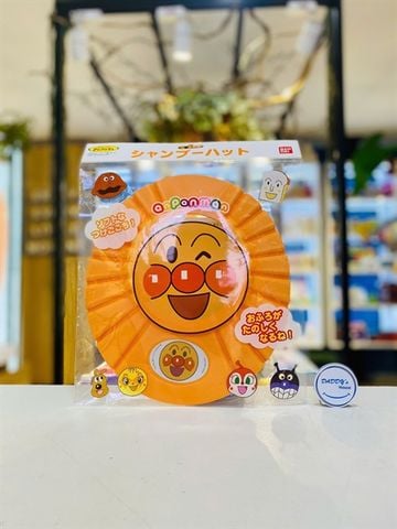 Nón đội gội đầu chắn nước cho bé Anpanman - Màu cam