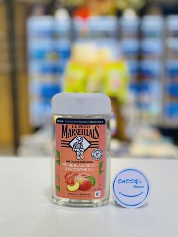 Gel tắm hương đào & mật hoa hữu cơ Le Petit Marseillais (250ml)