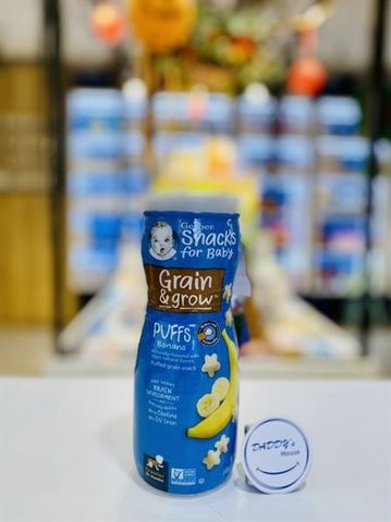 Bánh Gerber Puffs - Chuối 8th - USA (42g)