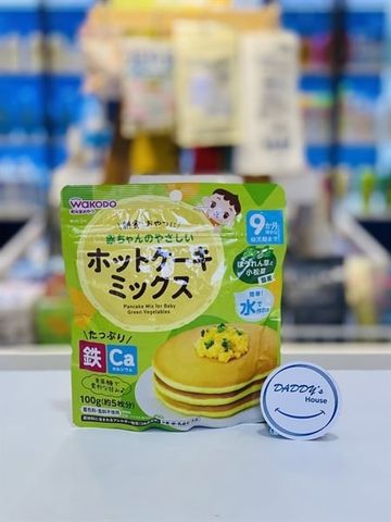 Bột Wakodo Pancake làm bánh vị rau bina & bó xôi 9th (100g)