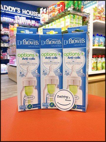 Bình sữa Dr Brown's Option Plus cổ thường PP (120ml)