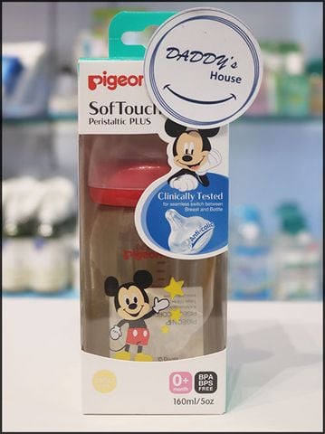 Bình Pigeon cổ rộng Disney PPSU 160ml