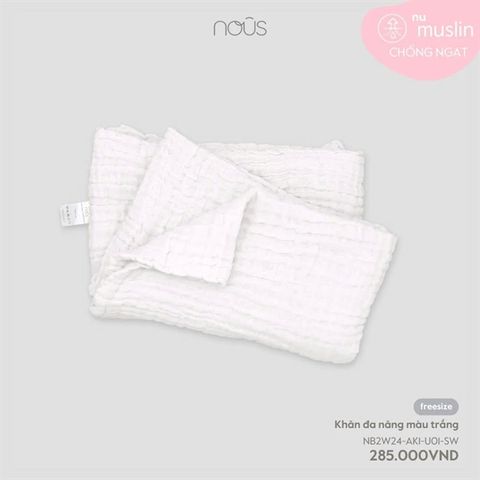 Khăn đa năng màu trắng Nous