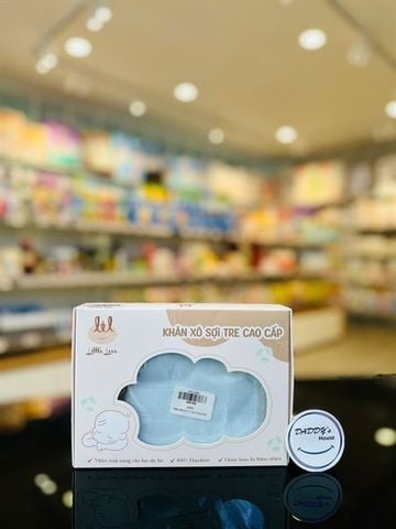 Khăn tắm Bamboo Bylil Little Love (Màu xanh)
