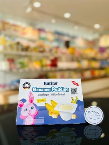Pudding Burine vị chuối cho bé từ 6th (6 hộp x 50g)