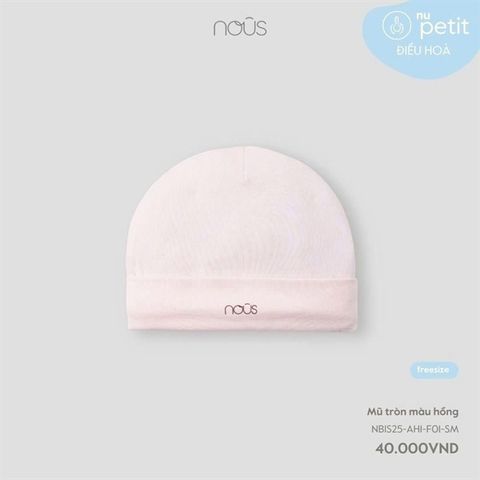 Mũ tròn màu hồng Nous