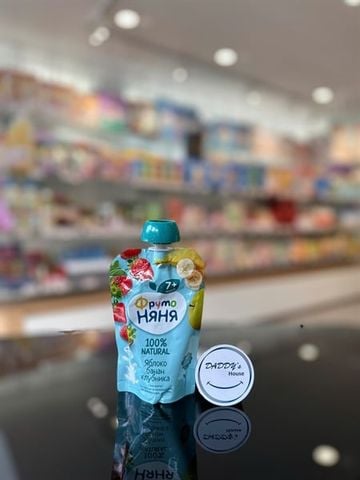 Trái cây nghiền vị dâu, chuối Fruto 7th (90g)
