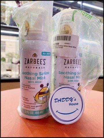 Nước muối Zarbee's làm sạch đường mũi với lô hội (88ml)