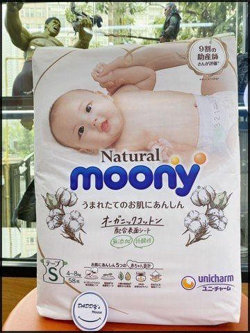 Tã dán Moony Natural size S58 (4-8kg)