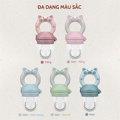 Túi nhai Silicone cao cấp có khóa an toàn Little Bykker (Xanh/Xanh)