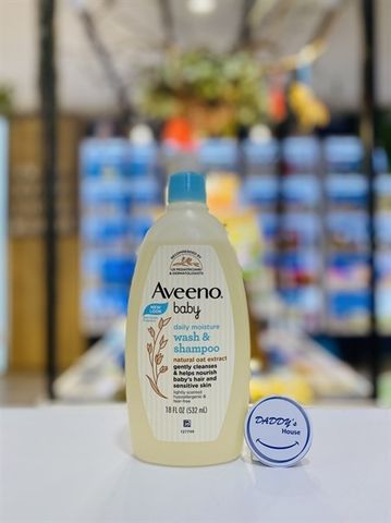 Sữa tắm & dầu gội chiết xuất yến mạch Aveeno Baby Daily (532ml)