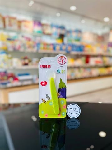 Muỗng silicone cho bé ăn dặm Farlin - Màu xanh (4th)