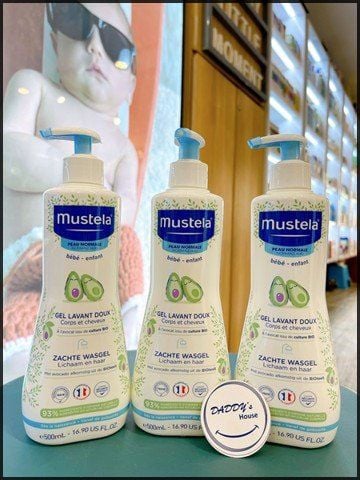 Sữa tắm gội Mustela với bơ hữu cơ (500ml)