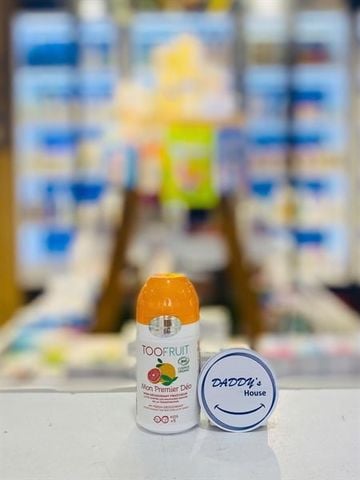 Lăn khử mùi hữu cơ Toofruit hương bưởi & hương bạc hà 5 tuổi (50ml)